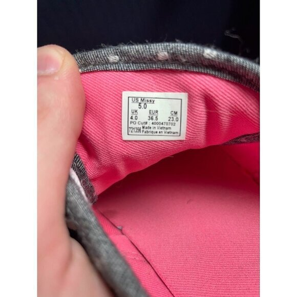 Vans Polka-Dot Grey and Pink Low top Lace up Kids Sneakers Size 5Y SKU 721356 - Picture 6 of 6